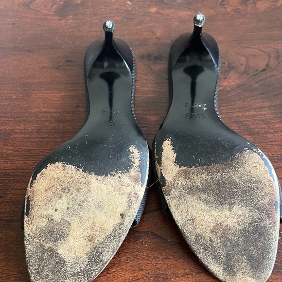 Gucci black denim pumps size 8 1/2 - Picture 4 of 5